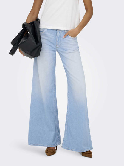 Jeans Only California Wide da donna in denim chiaro