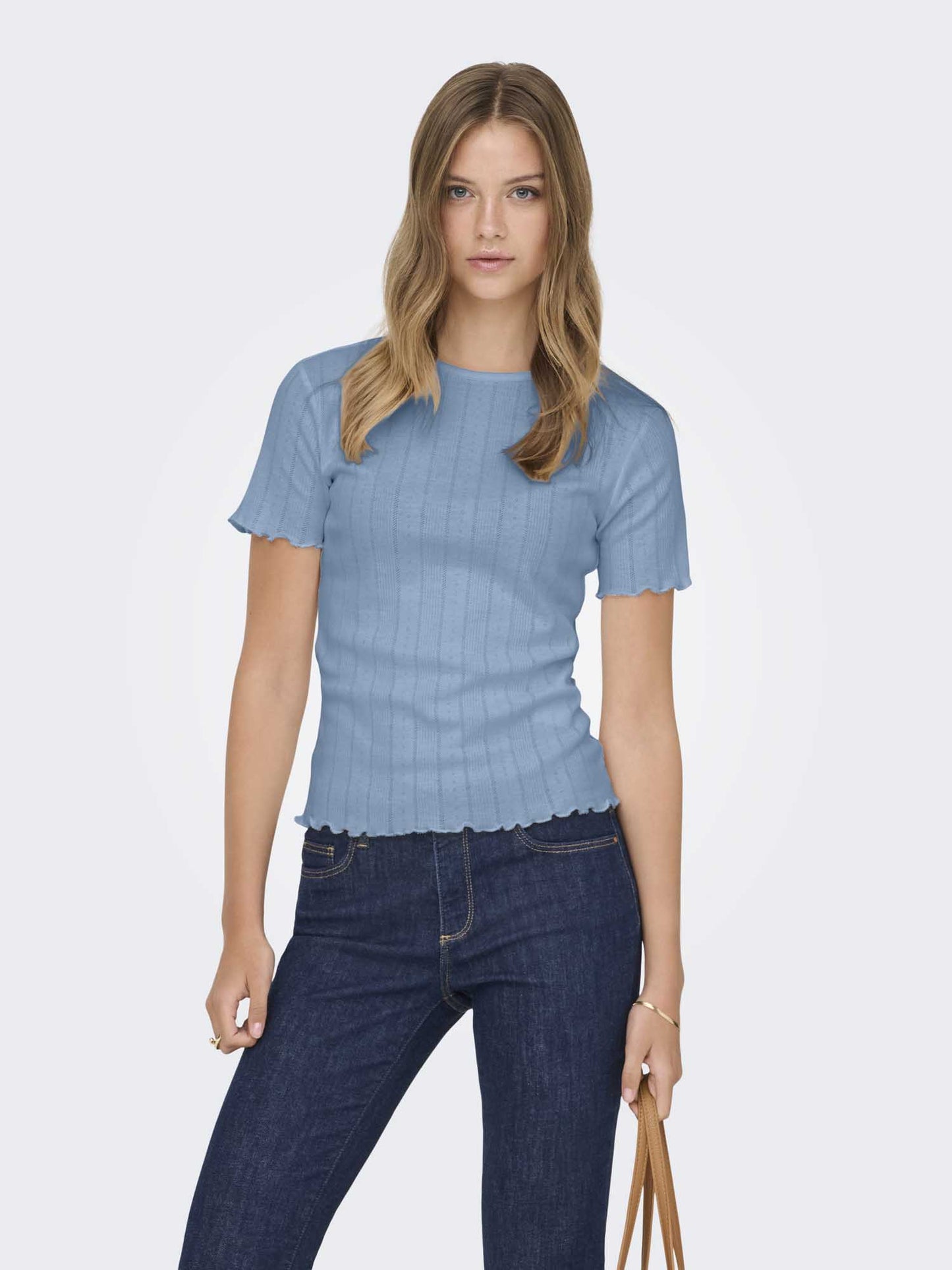 Only Onltenna t-shirt casual da donna azzurra