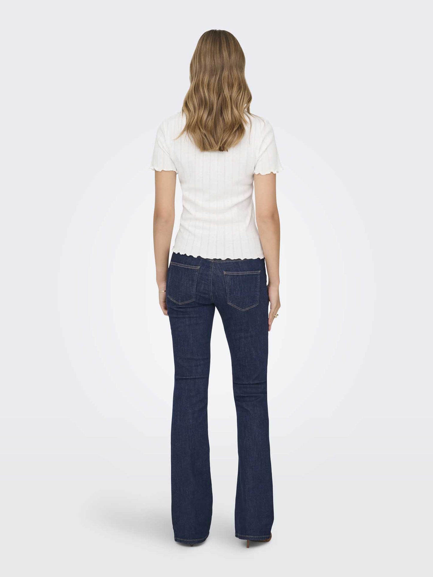 T-shirt Only Onltenna donna bianca a maniche corte in cotone