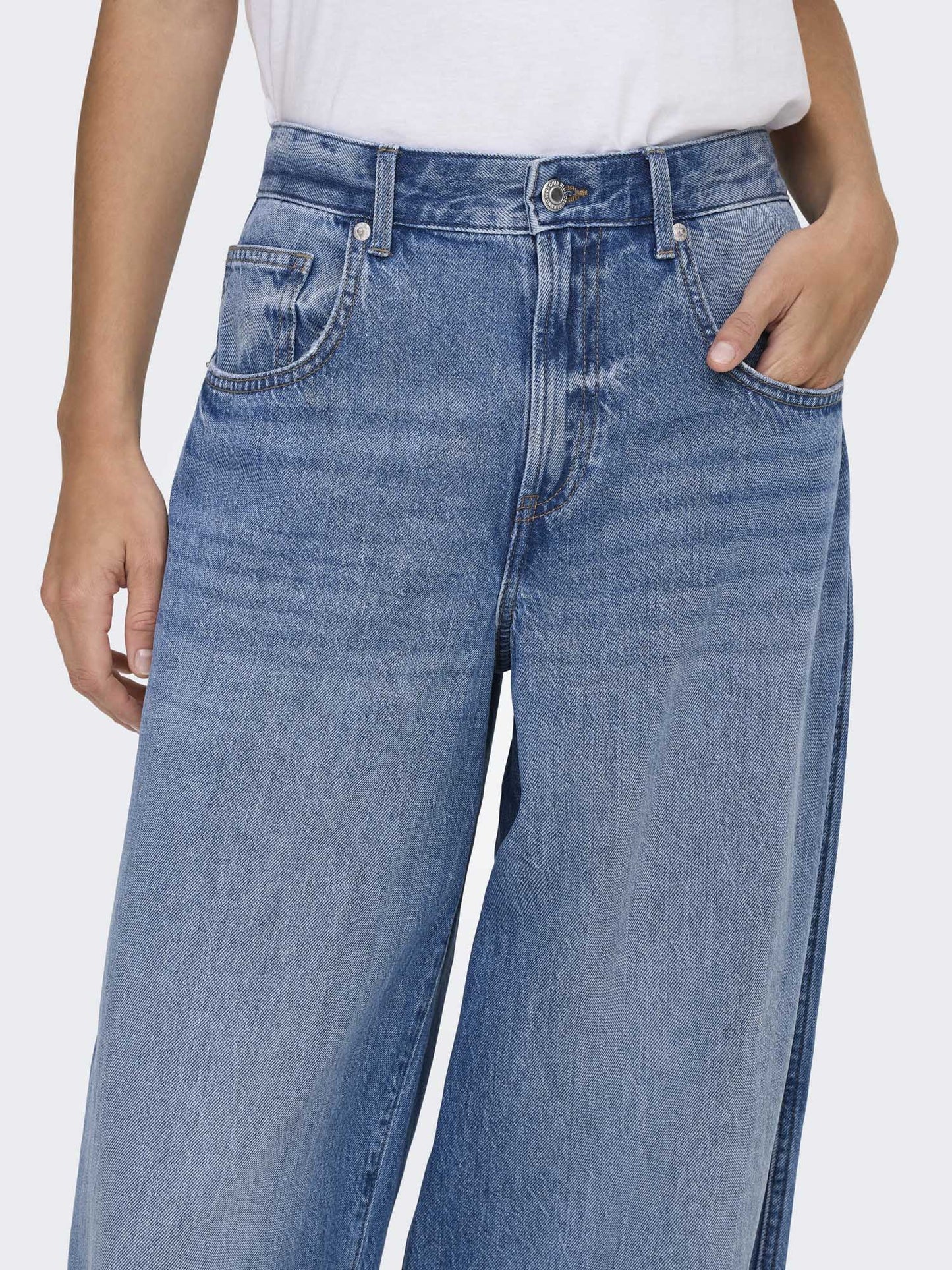 Jeans Only Taylor barrel fit a vita alta donna in denim