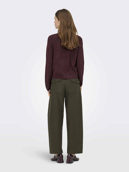 Only Loyal Cardigan, maglia da donna bordeaux
