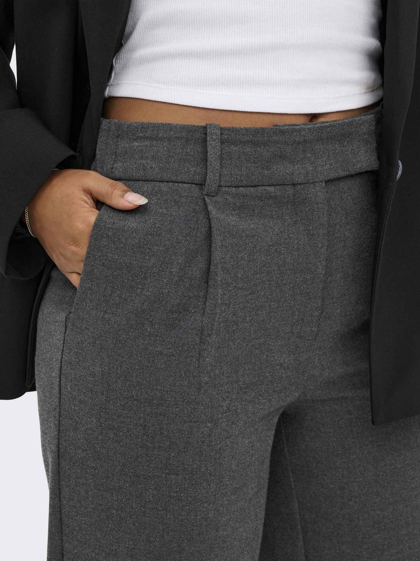 Only Deluxe, pantalone da donna grigio