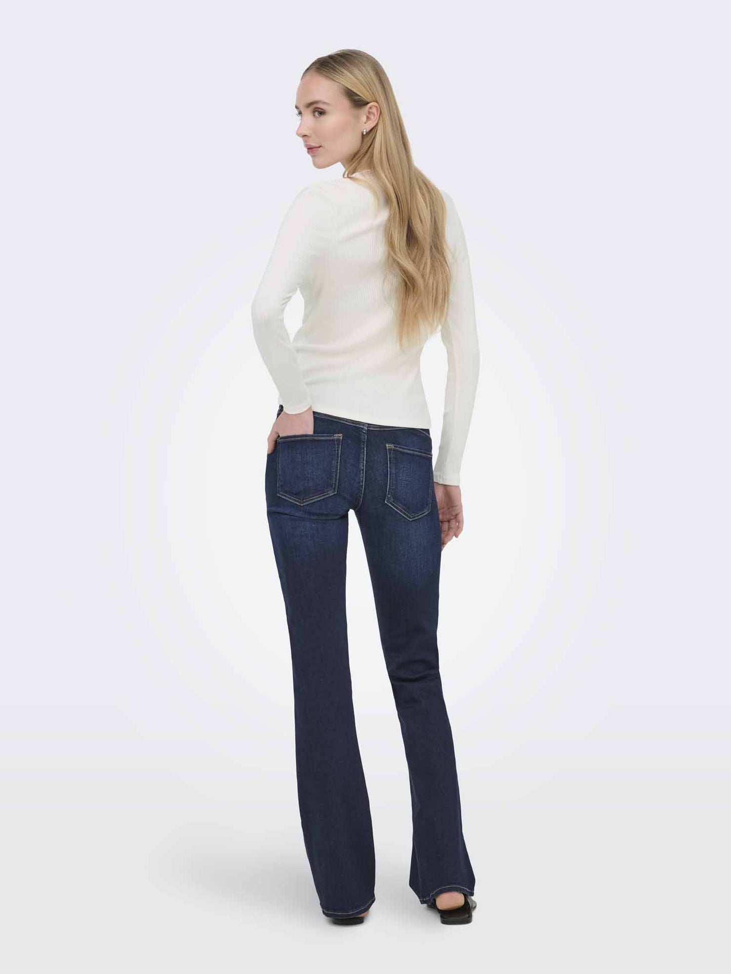 Only Sara, t-shirt maniche corte da donna panna