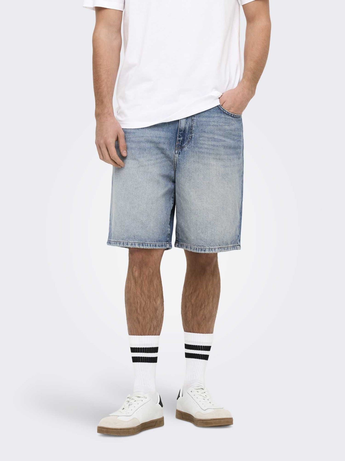 Only & Sons Fade, bermuda da uomo in denim