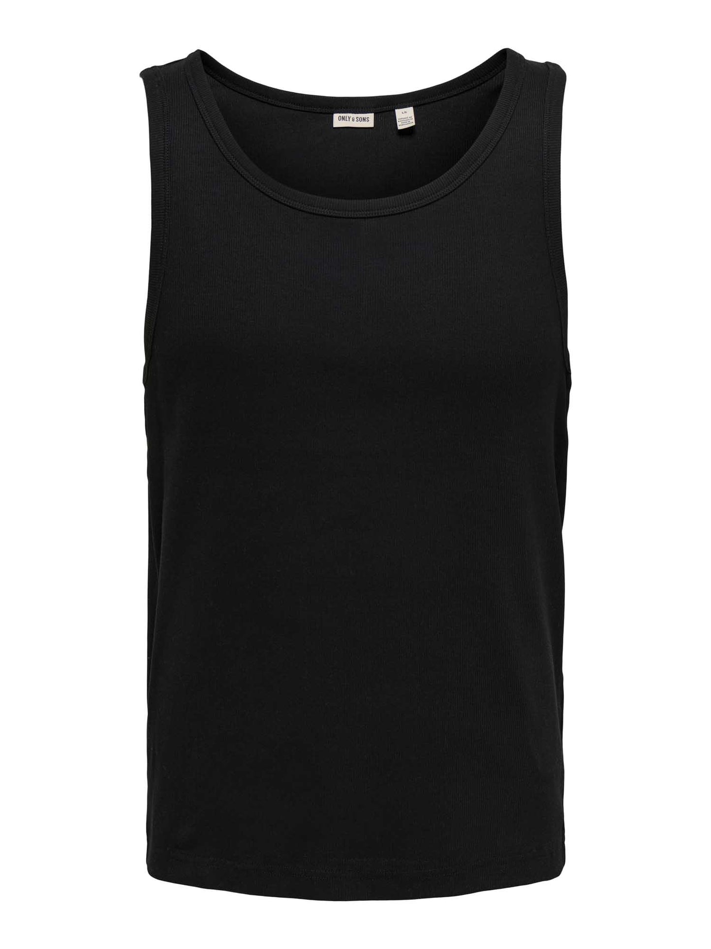 Canotta uomo nera Only & Sons Tanner in cotone elasticizzato