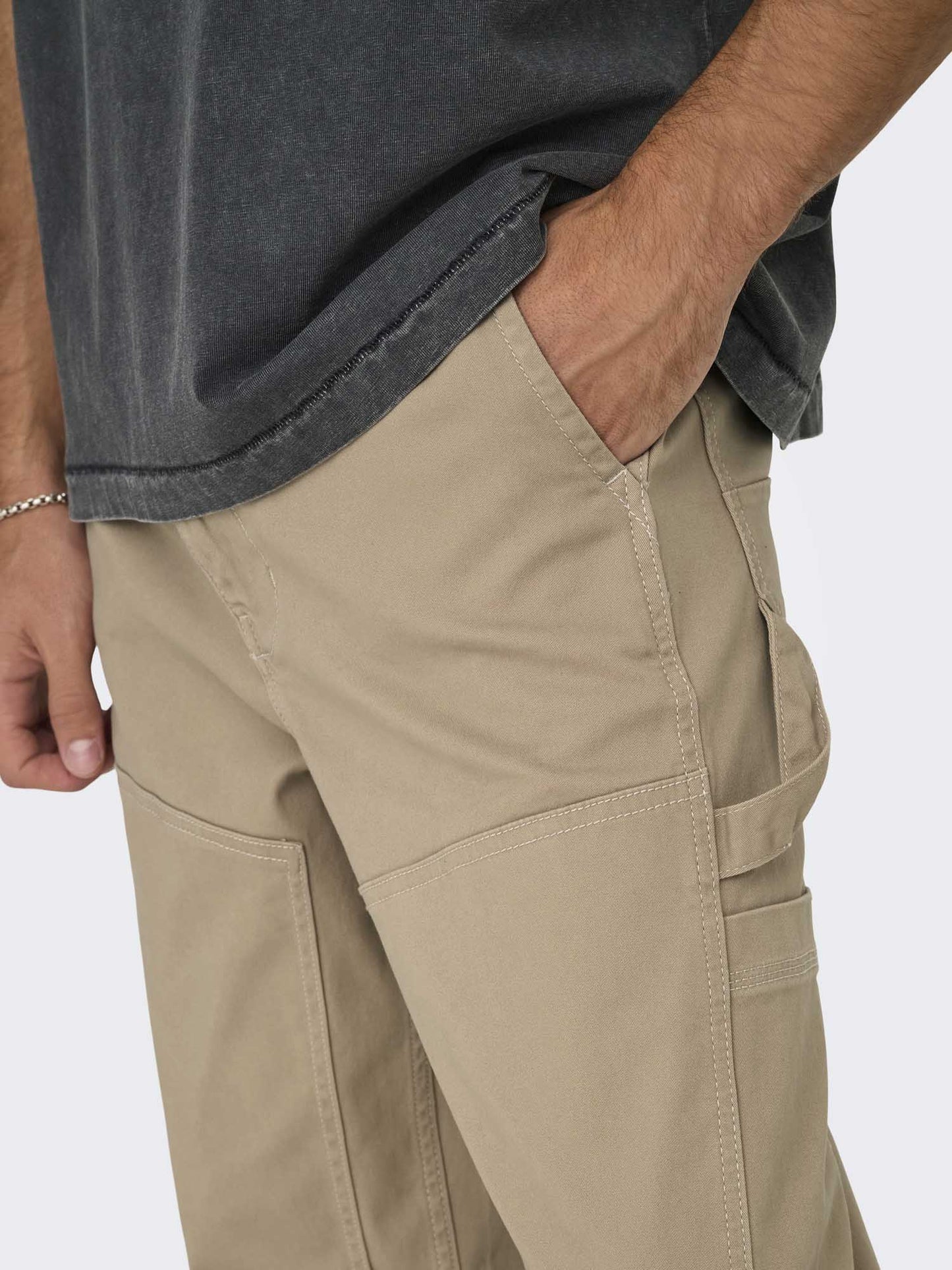 ONLY&SONS FADEWORK - BEIGE