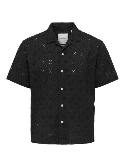 Only & Sons Aron, camicia da uomo nera elegante e versatile