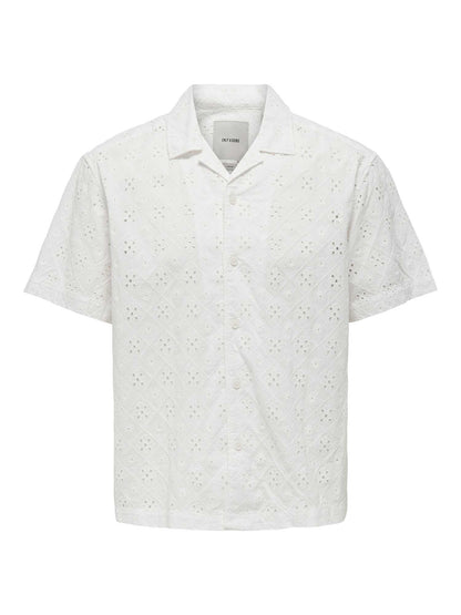Only & Sons Aron, camicia da uomo bianca elegante e versatile