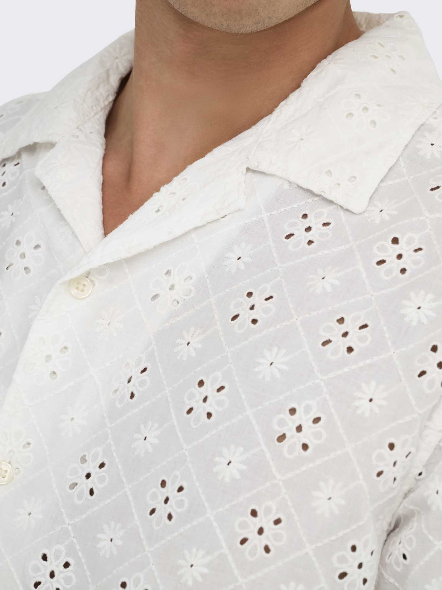 Only & Sons Aron, camicia da uomo bianca elegante e versatile