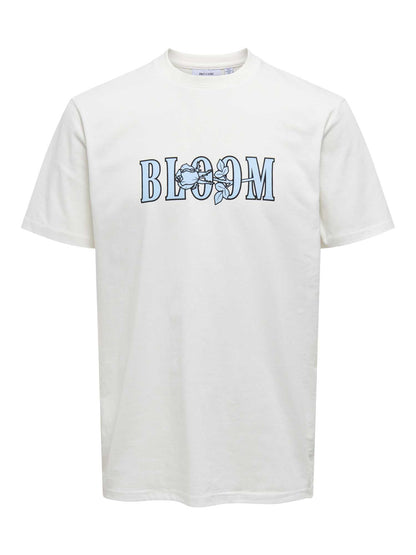 ONLY&SONS BIG BLOOM - BIANCO