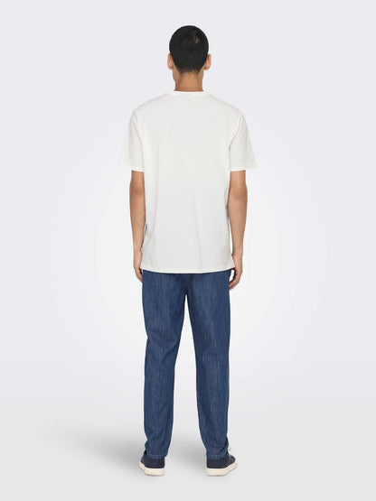 ONLY&SONS BIG BLOOM - BIANCO