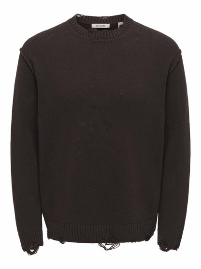 Only & Sons Tune RLX, maglia da uomo marrone