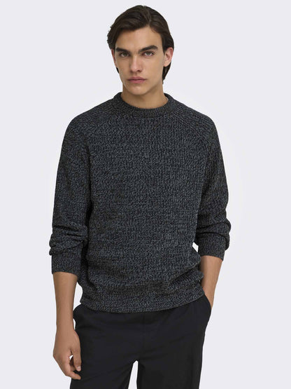 Only & Sons Onsjoin, maglia da uomo nera