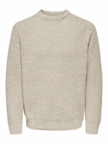 Only & Sons Onsjoin, maglia da uomo beige