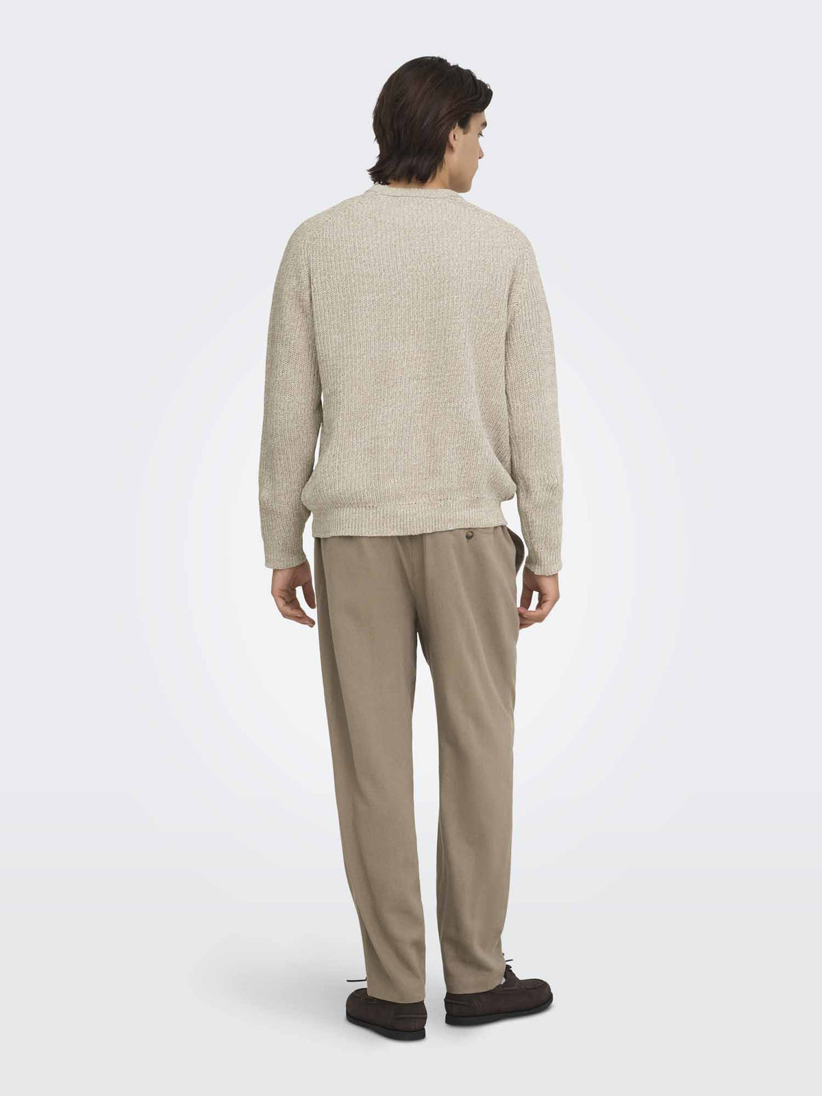 Only & Sons Onsjoin, maglia da uomo beige