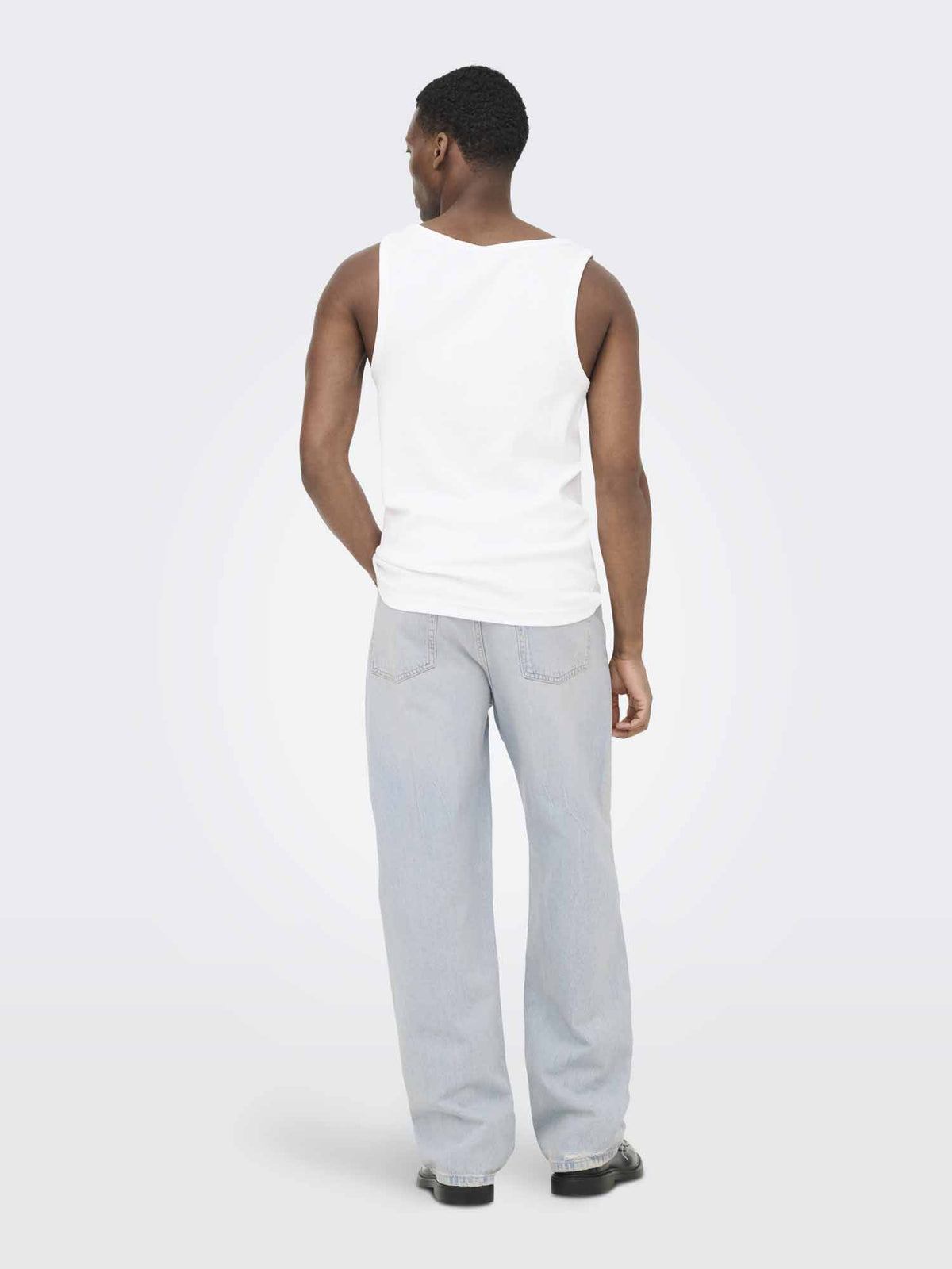 Only&sons fade loose jeans da uomo jeans chiaro