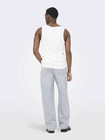 Only&sons fade loose jeans da uomo jeans chiaro