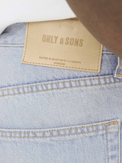 Only&sons fade loose jeans da uomo jeans chiaro