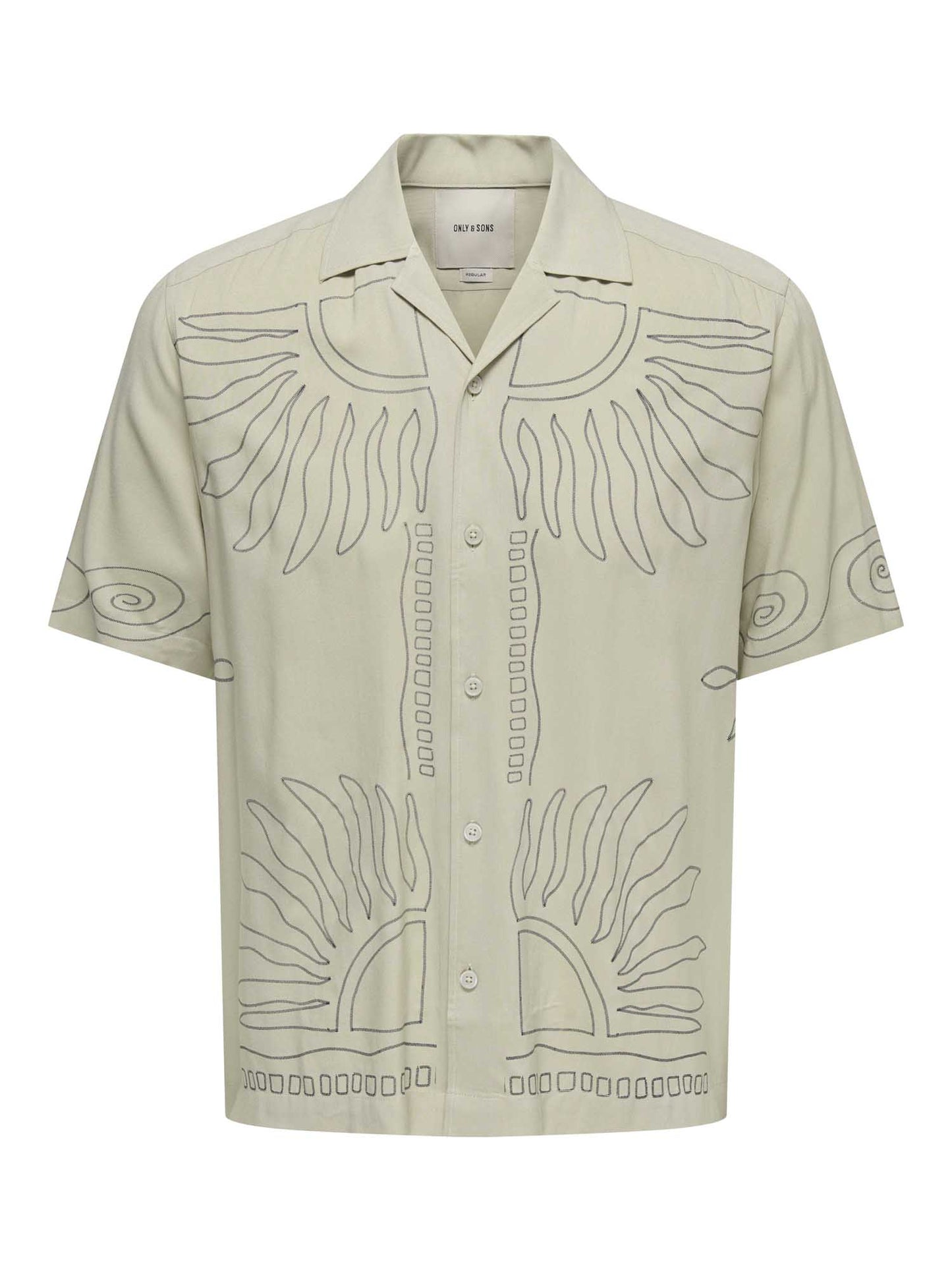 Camicia uomo beige Only & Sons Wright, stile essenziale e versatile