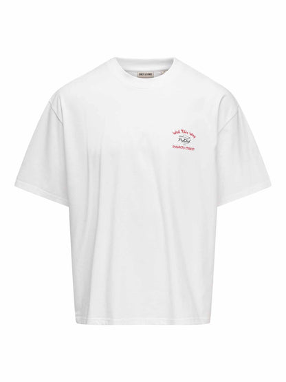 Only&sons axel t-shirt da uomo bianco
