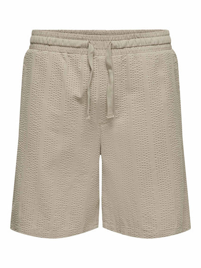 Shorts Crock beige da uomo Only & Sons per un look estivo casual