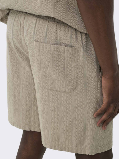 Shorts Crock beige da uomo Only & Sons per un look estivo casual