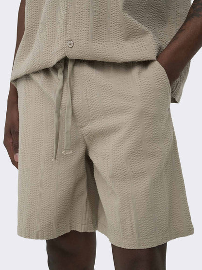 Shorts Crock beige da uomo Only & Sons per un look estivo casual