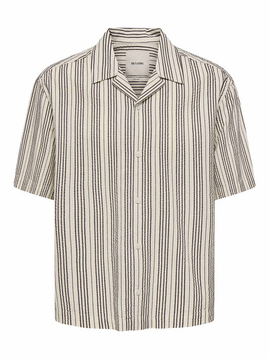 Only & Sons Cruz, camicia da uomo crema elegante