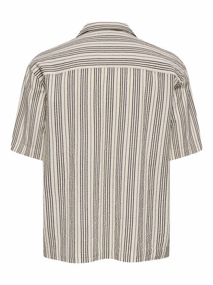 Only & Sons Cruz, camicia da uomo crema elegante