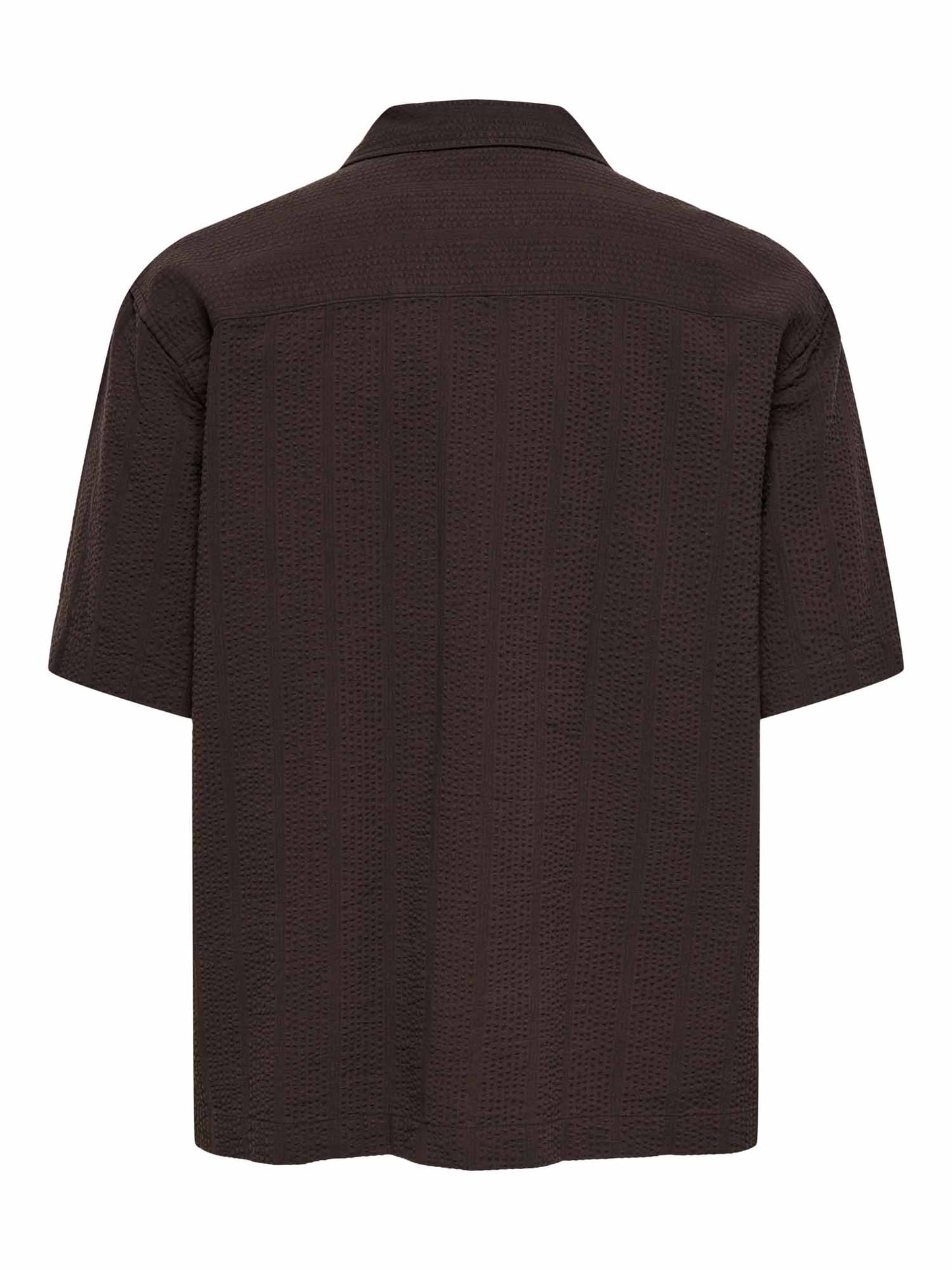 Camicia Cruz uomo marrone Only & Sons dalla vestibilità classica