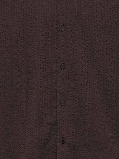 Camicia Cruz uomo marrone Only & Sons dalla vestibilità classica