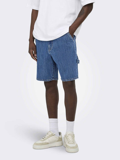 Only&sons fade bermuda da uomo jeans