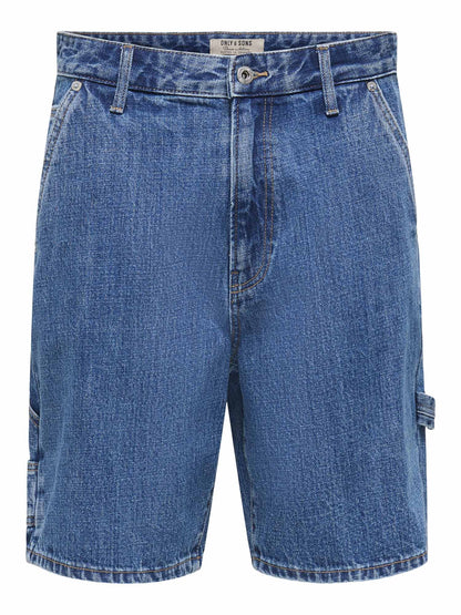 Only&sons fade bermuda da uomo jeans