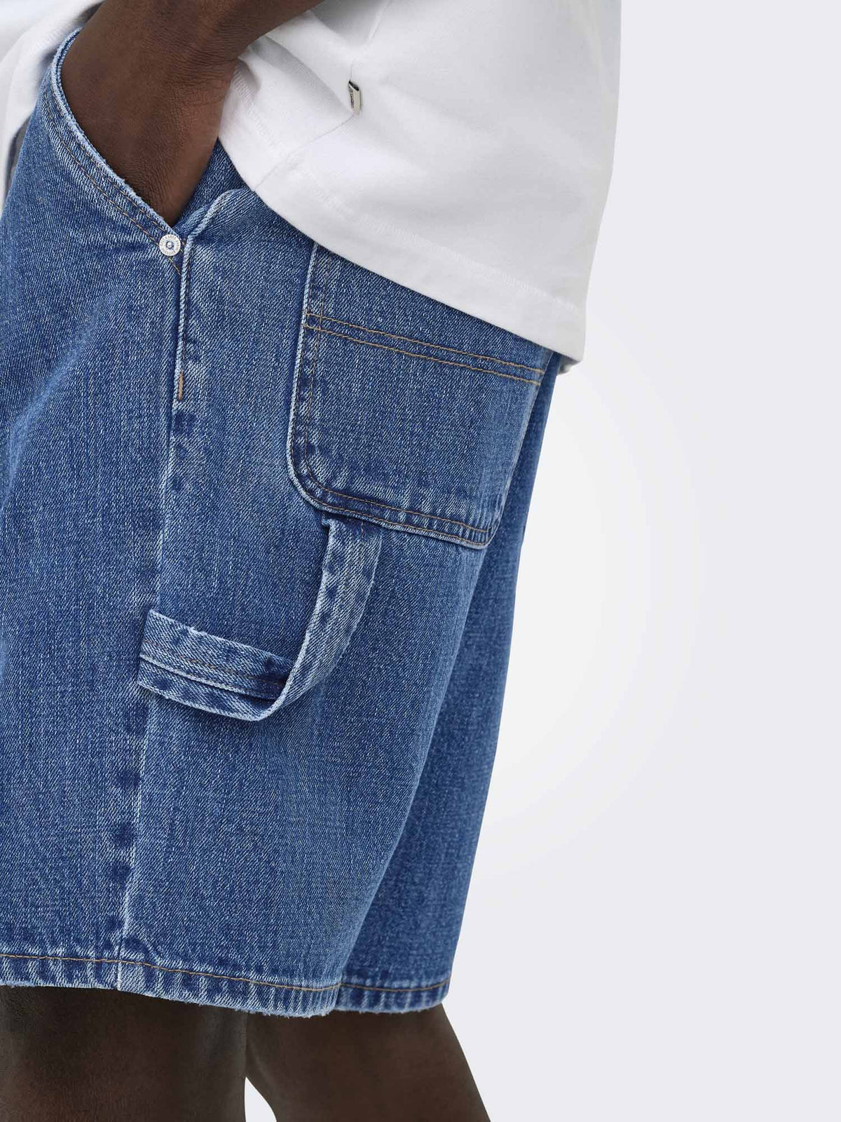 Only&sons fade bermuda da uomo jeans