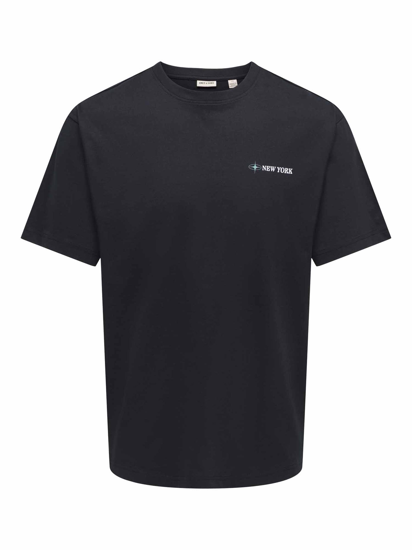 T-shirt maniche corte Only & Sons Fred da uomo nera