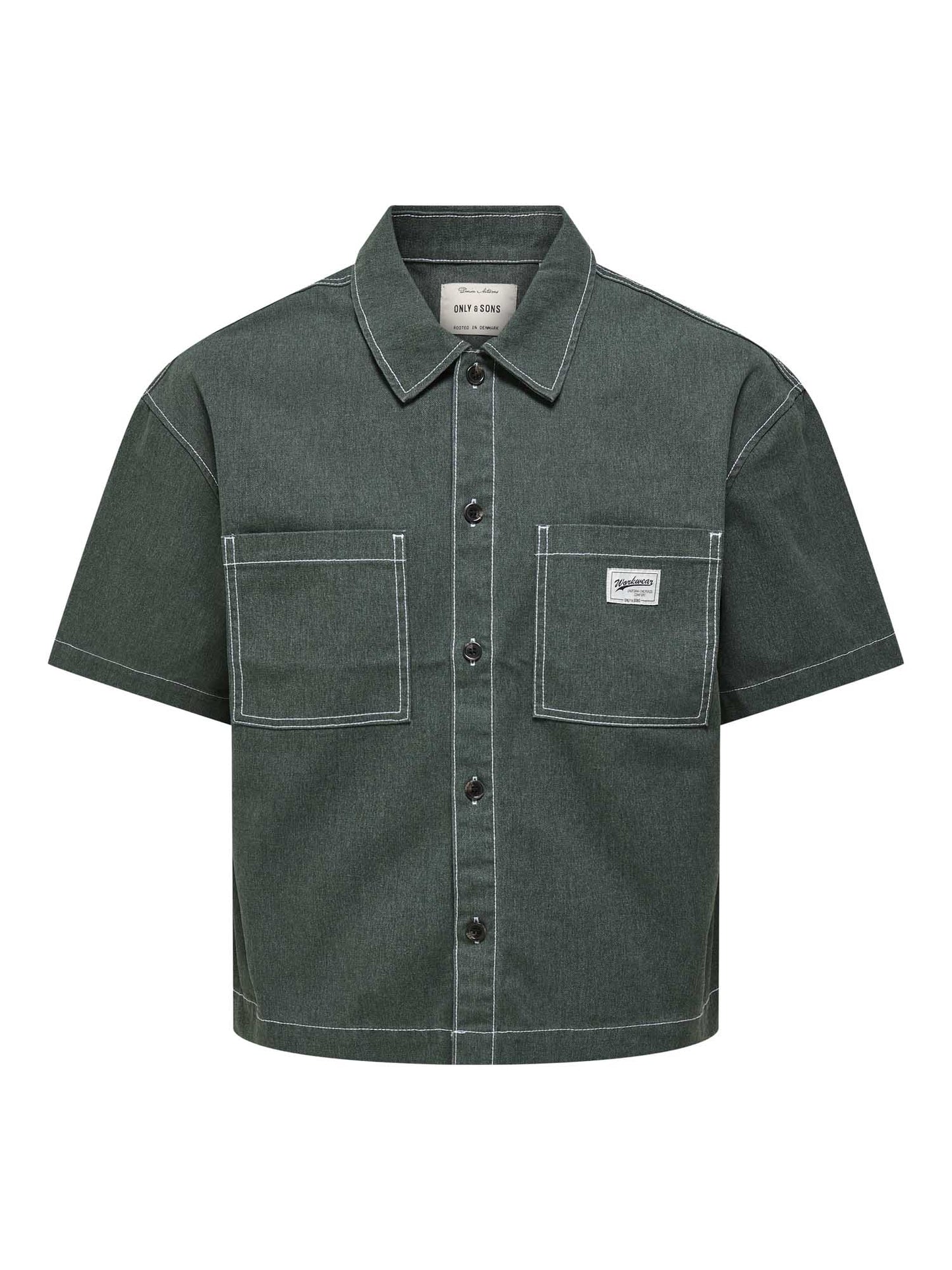 Only & Sons Zealand, camicia uomo verde per la primavera estate