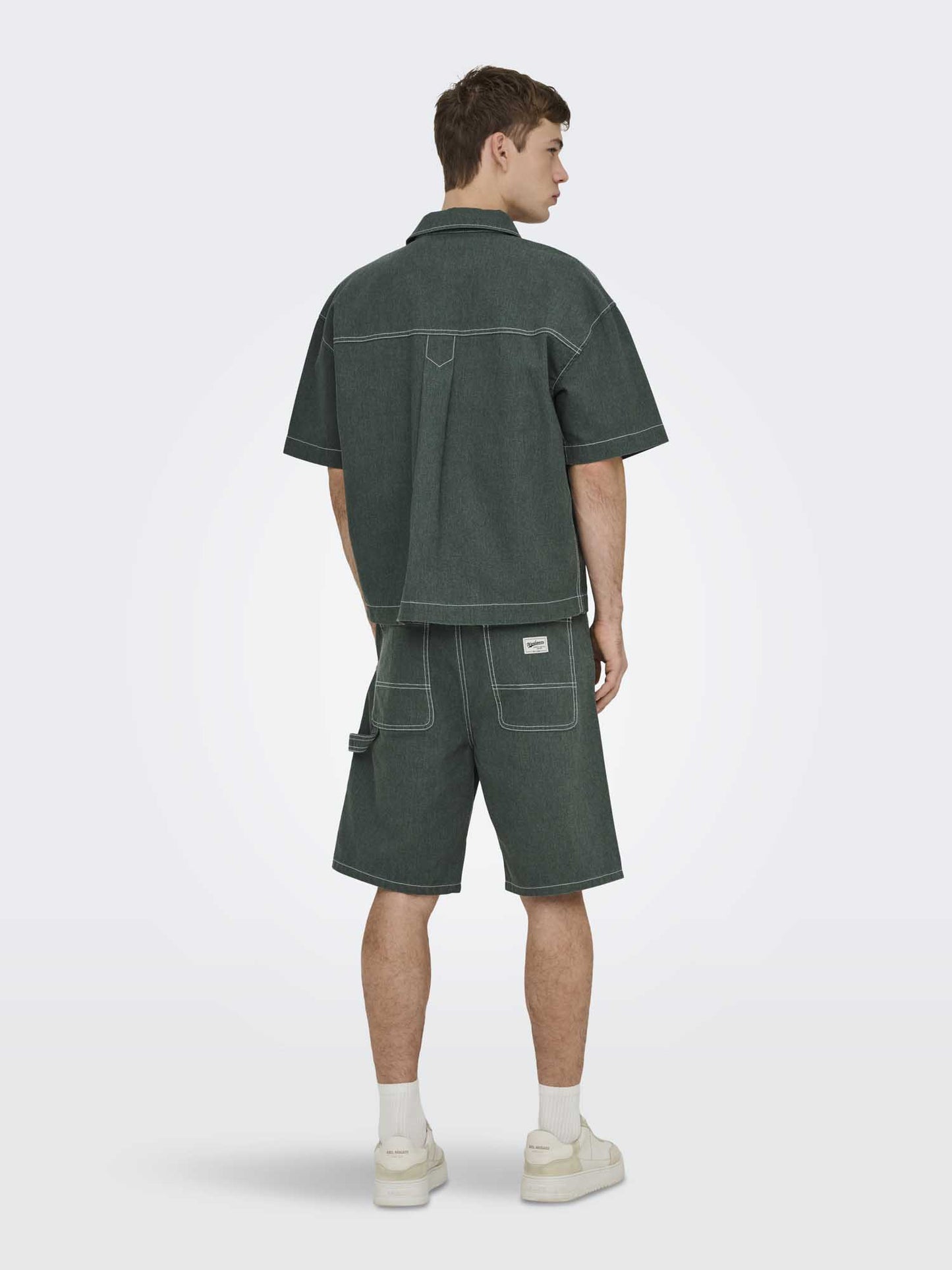 Only & Sons Zealand, camicia uomo verde per la primavera estate