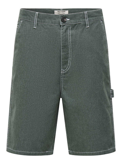 Bermuda da uomo Only & Sons Edge Work verdi