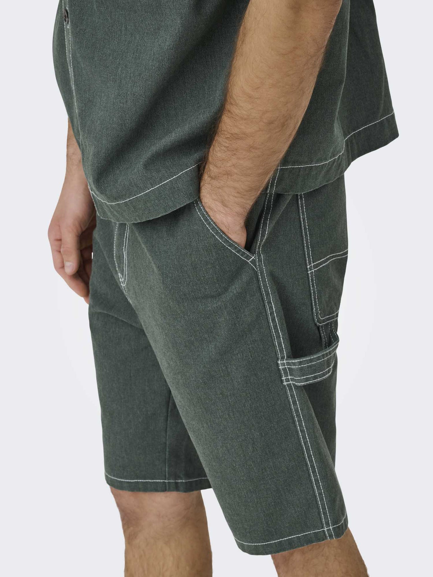 Bermuda da uomo Only & Sons Edge Work verdi