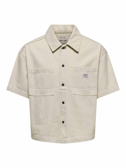 Only & Sons Zealand, camicia beige da uomo casual