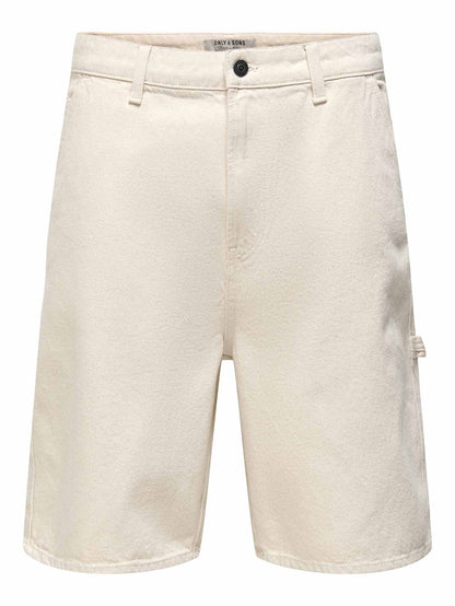 Only&sons edge work bermuda da uomo ecru'
