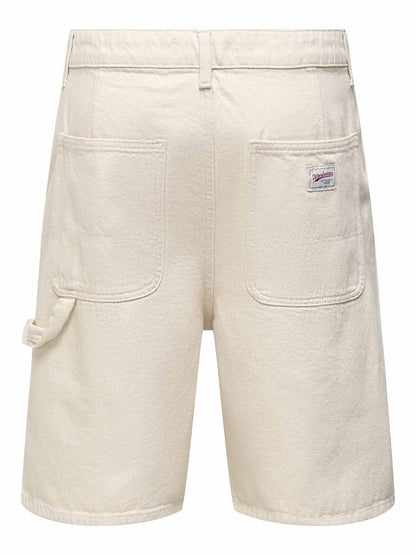Only&sons edge work bermuda da uomo ecru'