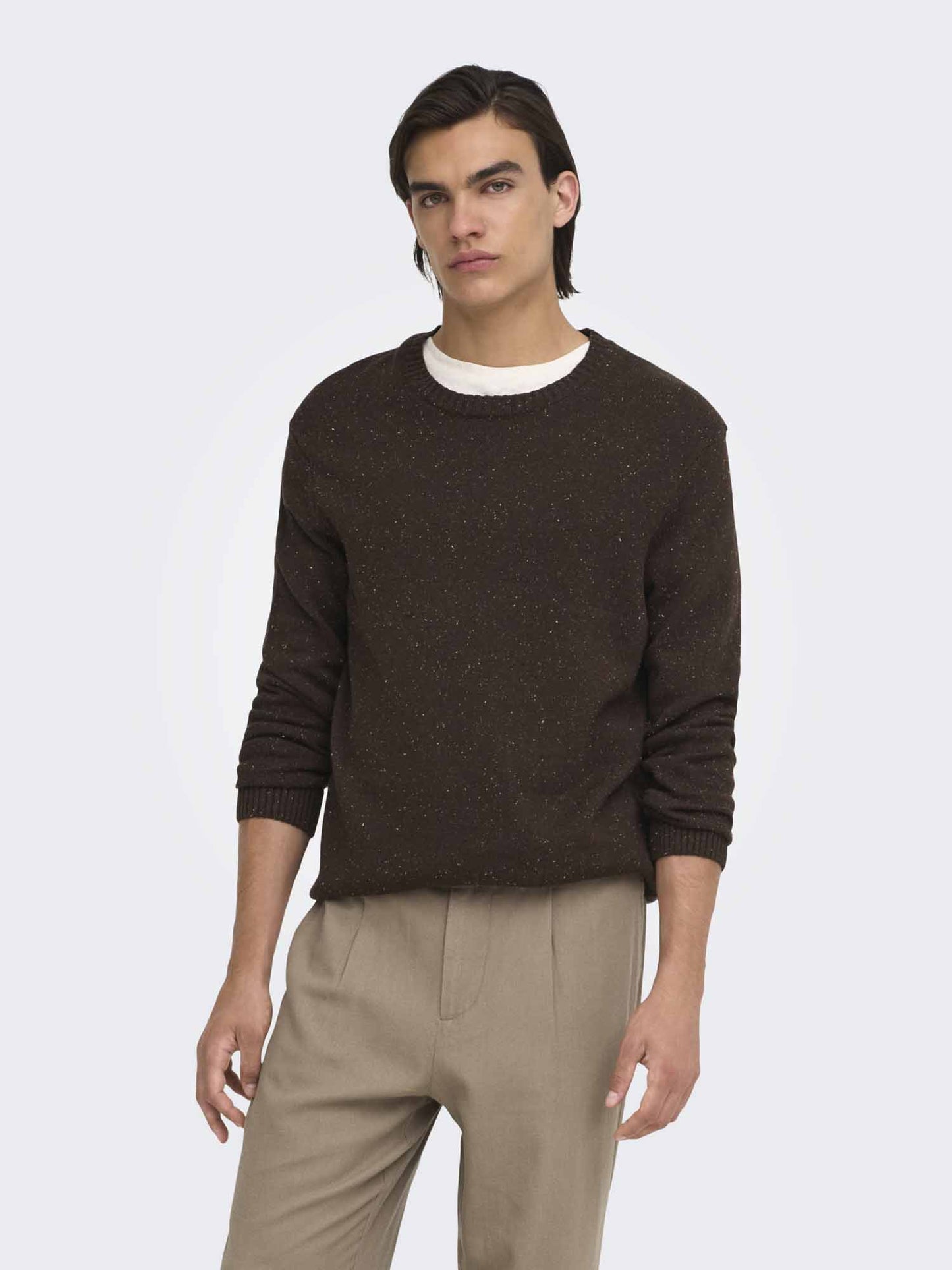 Only & Sons Michael, maglia da uomo marrone