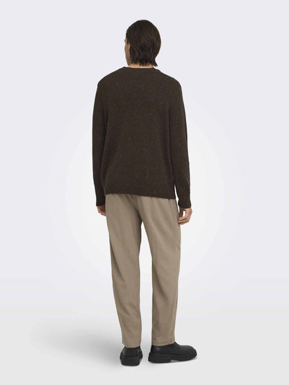Only & Sons Michael, maglia da uomo marrone