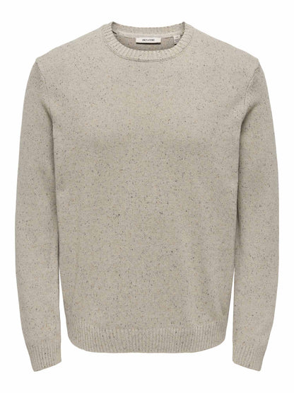 Only & Sons ONSMICHAEL, maglia da uomo beige