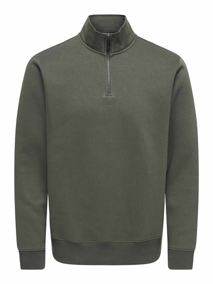 Only & Sons Onsceres, felpa da uomo verde