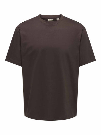 Only & Sons Fred, t-shirt maniche corte da uomo marrone