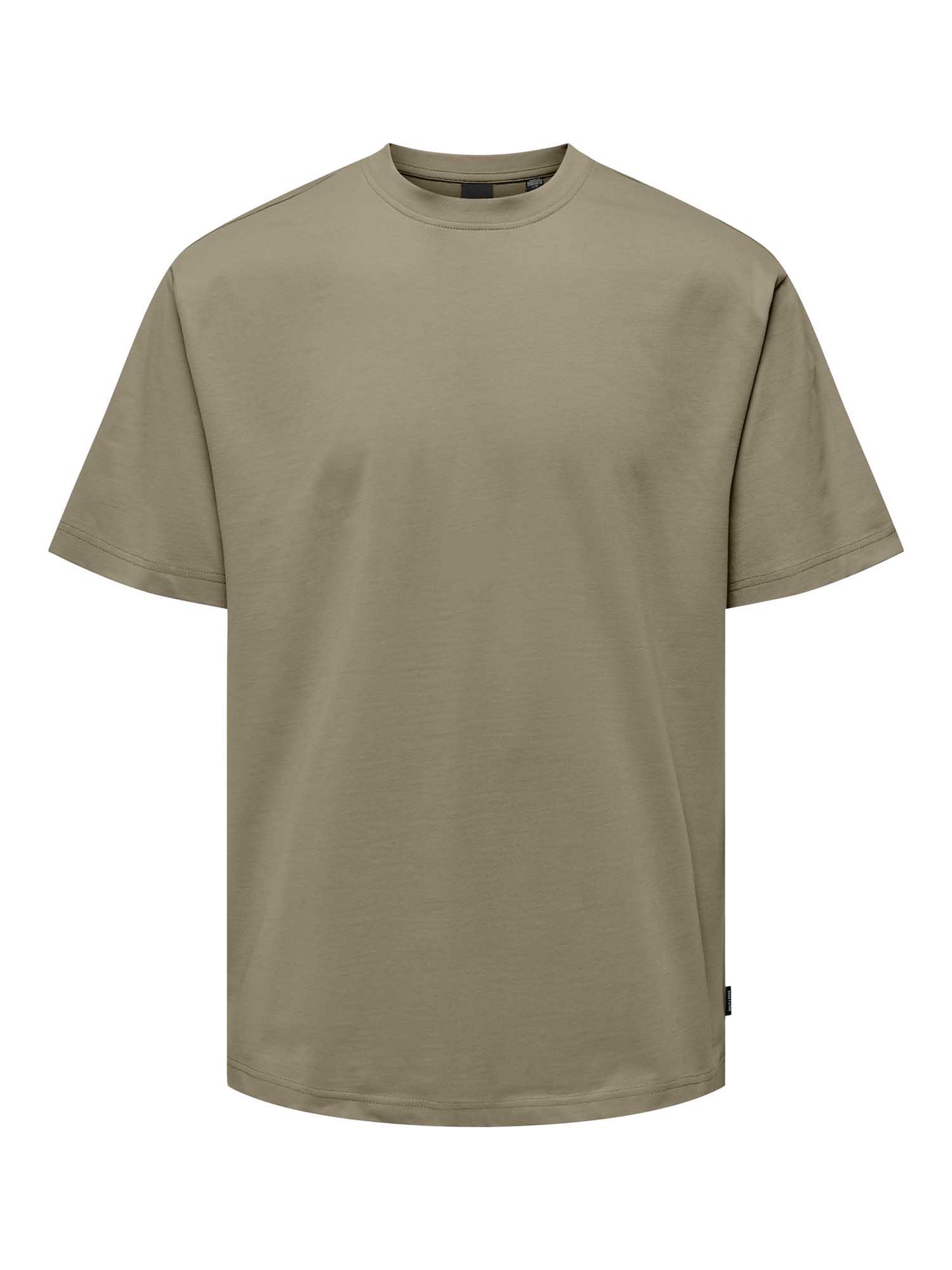 T-shirt Onsfred da uomo in cotone fango con vestibilità rilassata