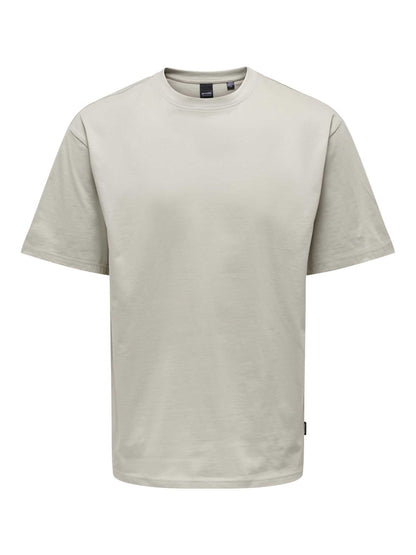 T-SHIRT FRED GIROCOLLO ONLY&SONS DA RAGAZZO BEIGE