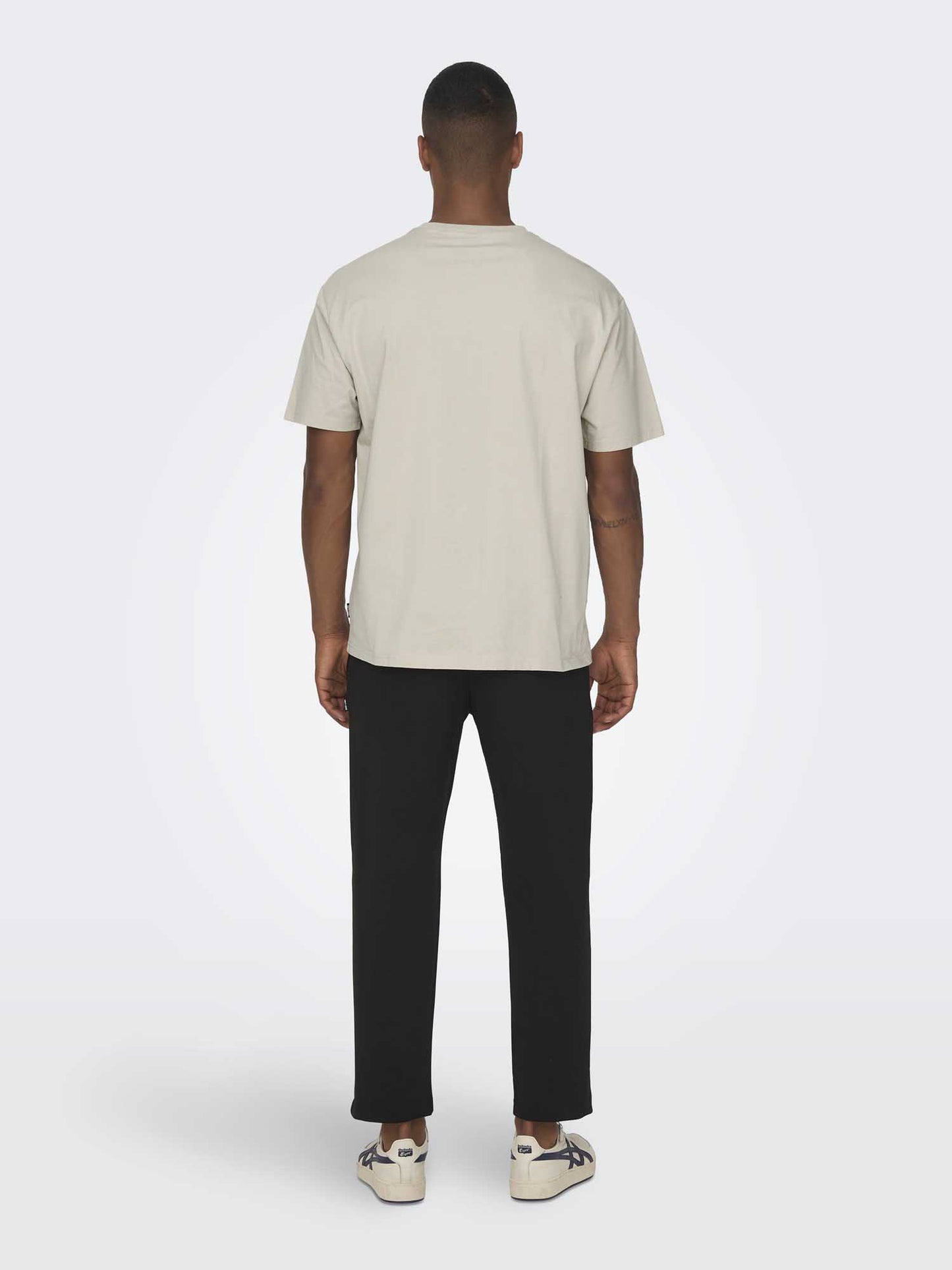 T-SHIRT FRED GIROCOLLO ONLY&SONS DA RAGAZZO BEIGE